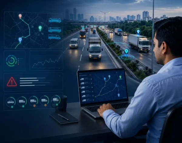Futuristic Fleet Monitoring Dashboard