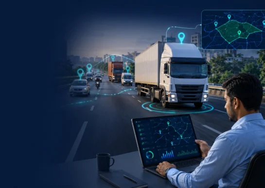 Fleet vehicle tracking dashboard with real-time GPS monitoring