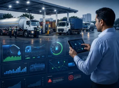 Hign Tech Fleet Monitoring at a Fuel Terminal