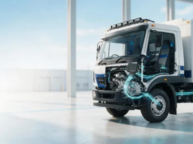 CAN Bus system connecting vehicle sensors and telematics for real-time fleet monitoring.