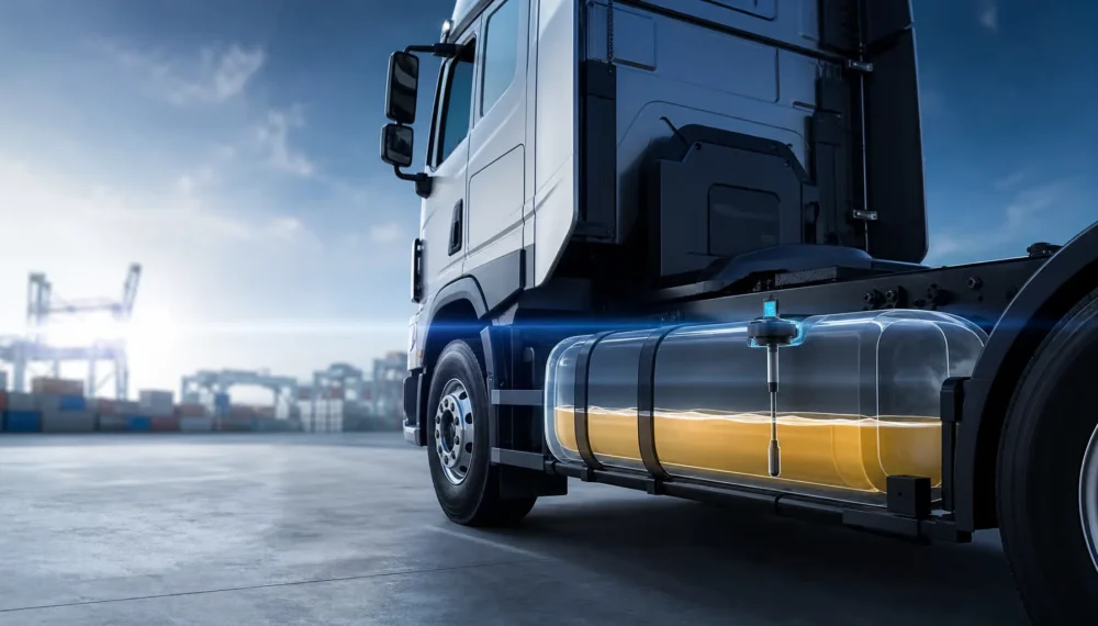 Fuel Level Sensor (2) Fuel level sensor providing real-time fuel level monitoring for commercial vehicles